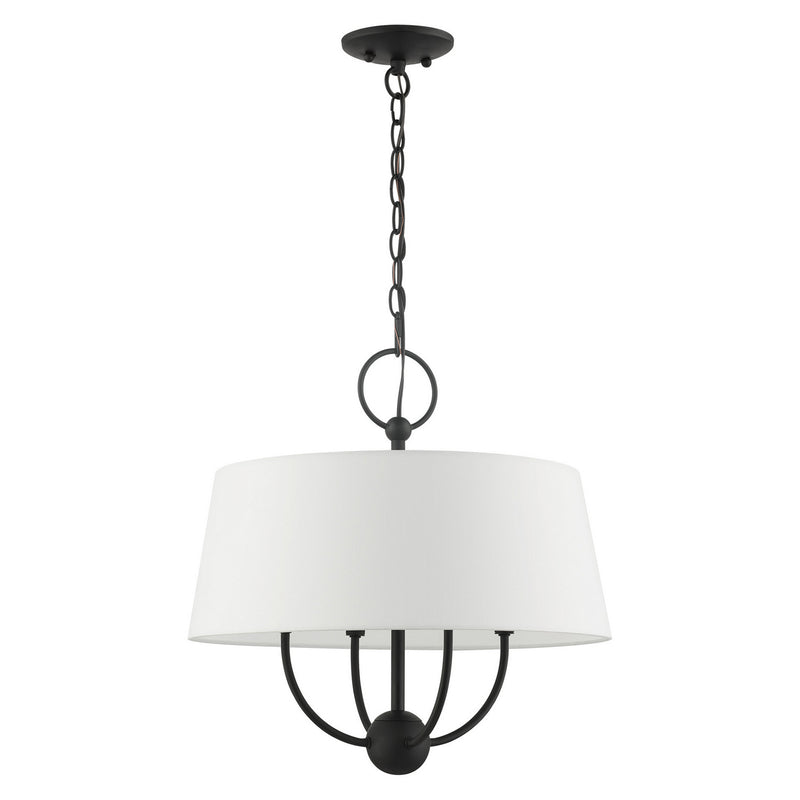 Livex Lighting 49844-04 Four Light Chandelier, Black
