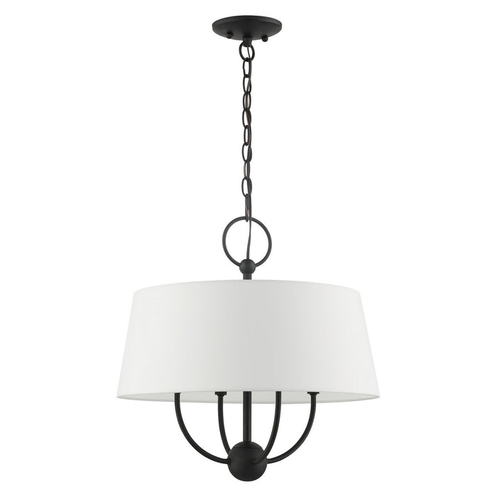Livex Lighting 49844-04 Four Light Chandelier, Black