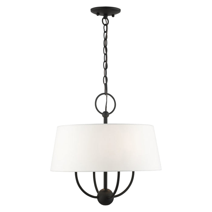 Livex Lighting 49844-04 Four Light Chandelier, Black
