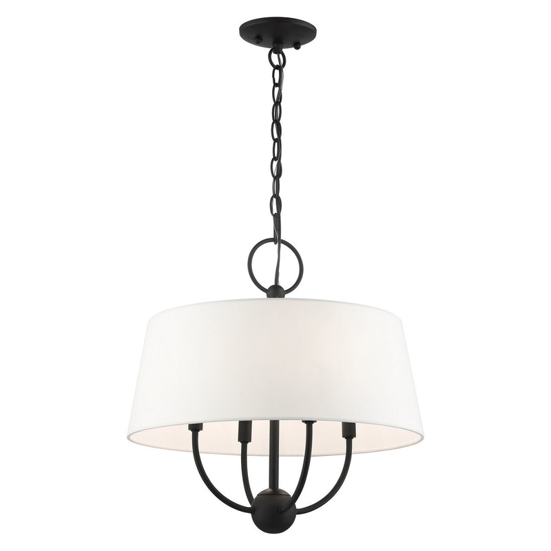 Livex Lighting 49844-04 Four Light Chandelier, Black