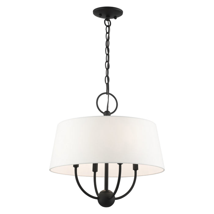 Livex Lighting 49844-04 Four Light Chandelier, Black