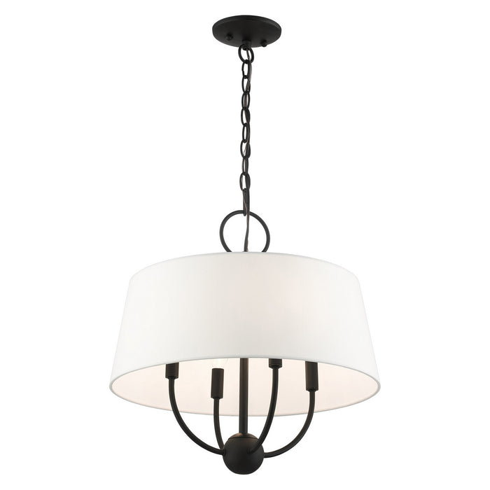 Livex Lighting 49844-04 Four Light Chandelier, Black