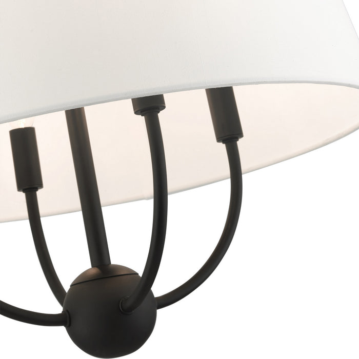 Livex Lighting 49844-04 Four Light Chandelier, Black