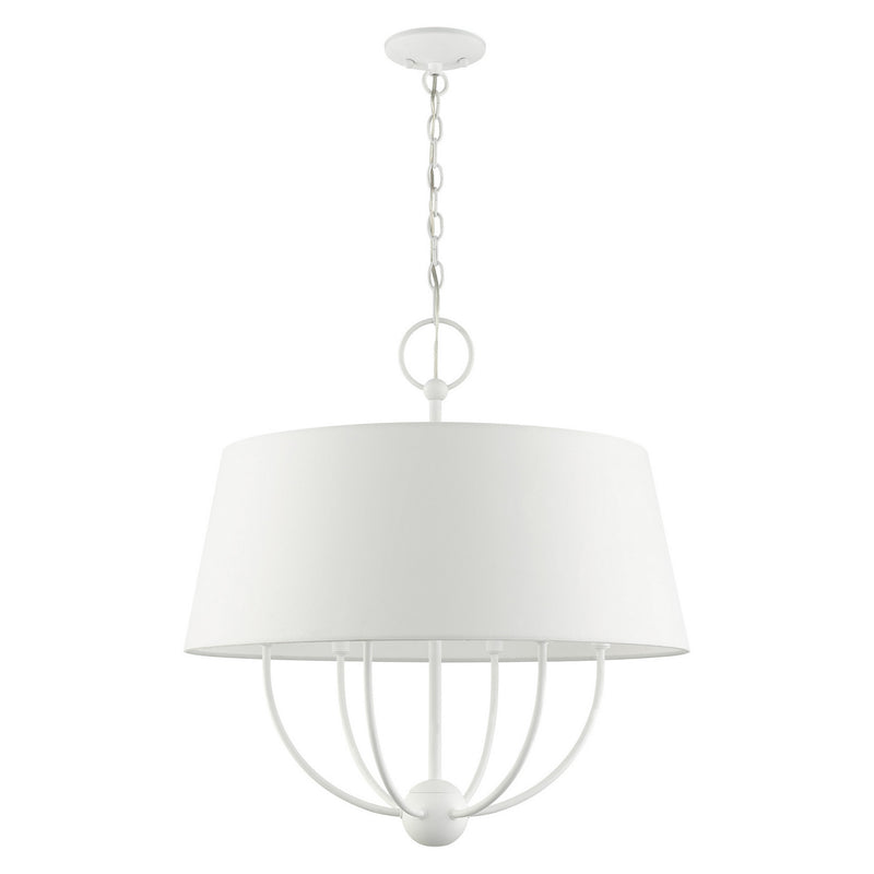 Livex Lighting 49846-03 Six Light Chandelier, White