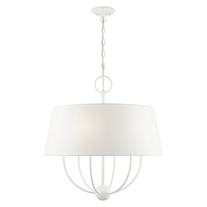 Livex Lighting 49846-03 Six Light Chandelier, White
