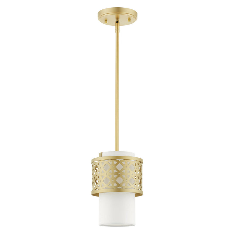 Livex Lighting 49861-33 One Light Mini Pendant, Soft Gold