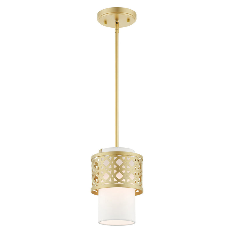 Livex Lighting 49861-33 One Light Mini Pendant, Soft Gold