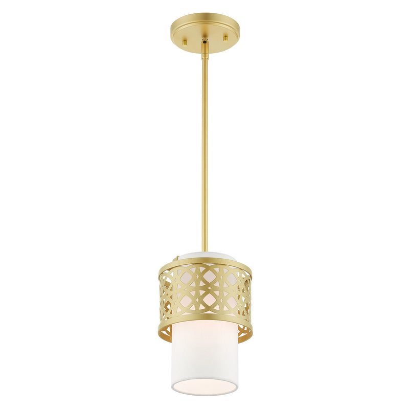 Livex Lighting 49861-33 One Light Mini Pendant, Soft Gold