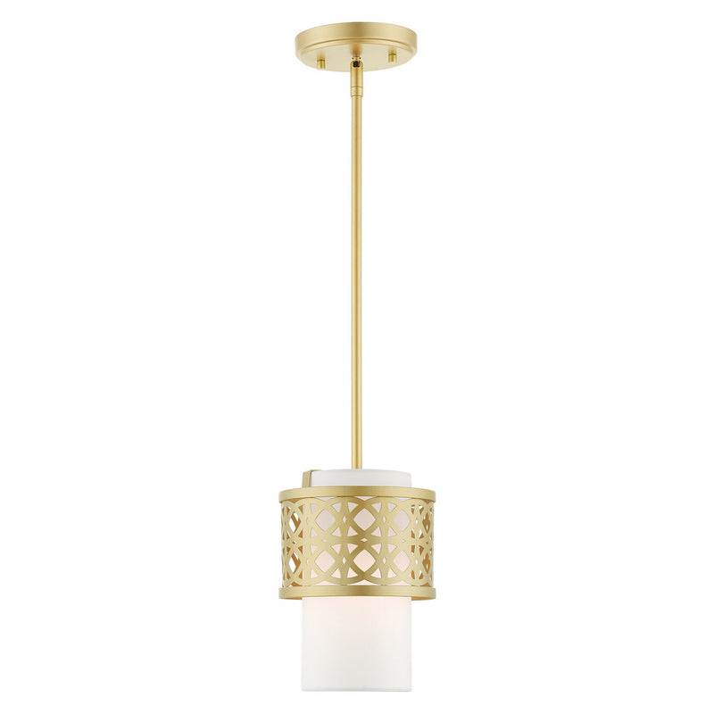 Livex Lighting 49861-33 One Light Mini Pendant, Soft Gold