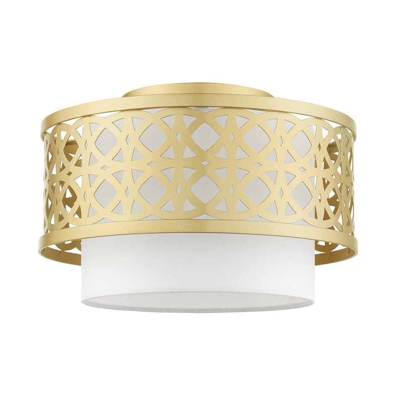 Livex Lighting 49862-33 One Light Semi Flush Mount, Soft Gold