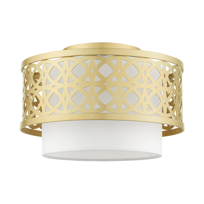 Livex Lighting 49862-33 One Light Semi Flush Mount, Soft Gold