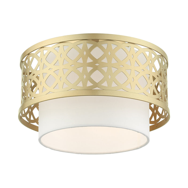 Livex Lighting 49862-33 One Light Semi Flush Mount, Soft Gold