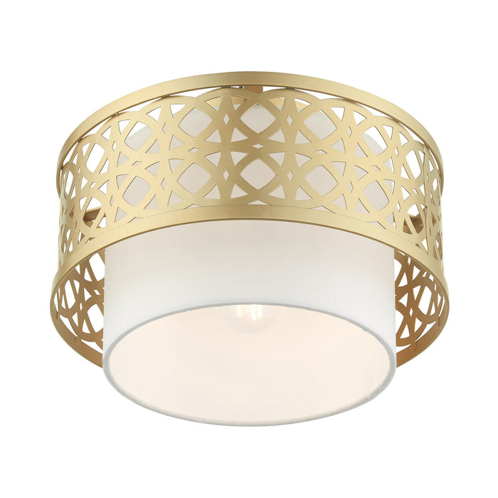 Livex Lighting 49862-33 One Light Semi Flush Mount, Soft Gold