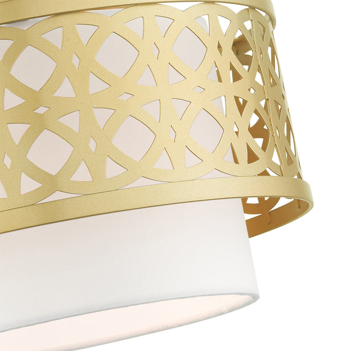 Livex Lighting 49862-33 One Light Semi Flush Mount, Soft Gold
