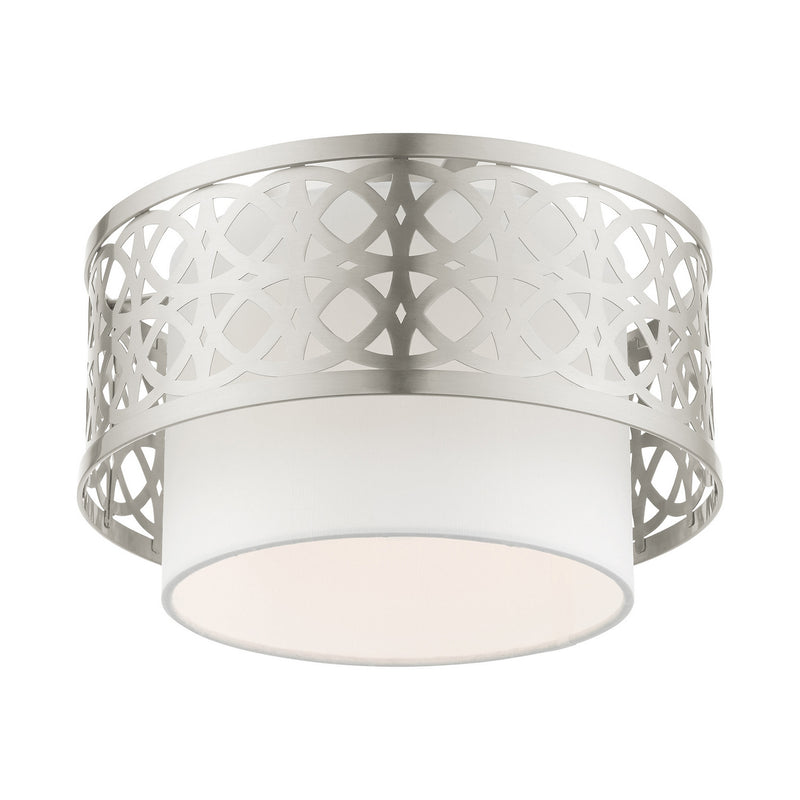 Livex Lighting 49862-91 One Light Semi Flush Mount, Brushed Nickel