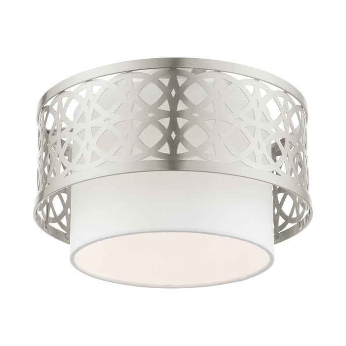 Livex Lighting 49862-91 One Light Semi Flush Mount, Brushed Nickel