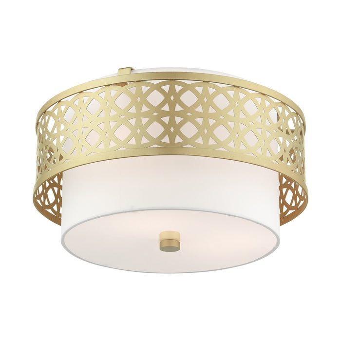 Livex Lighting 49863-33 Three Light Semi Flush Mount, Soft Gold