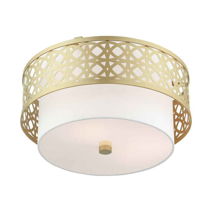 Livex Lighting 49863-33 Three Light Semi Flush Mount, Soft Gold