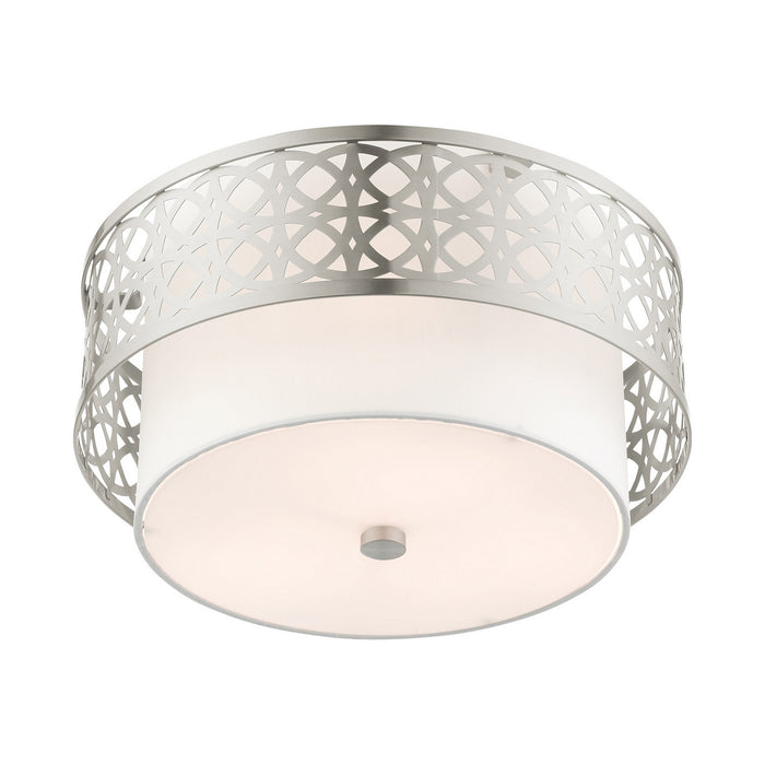 Livex Lighting 49863-91 Three Light Semi Flush Mount, Brushed Nickel