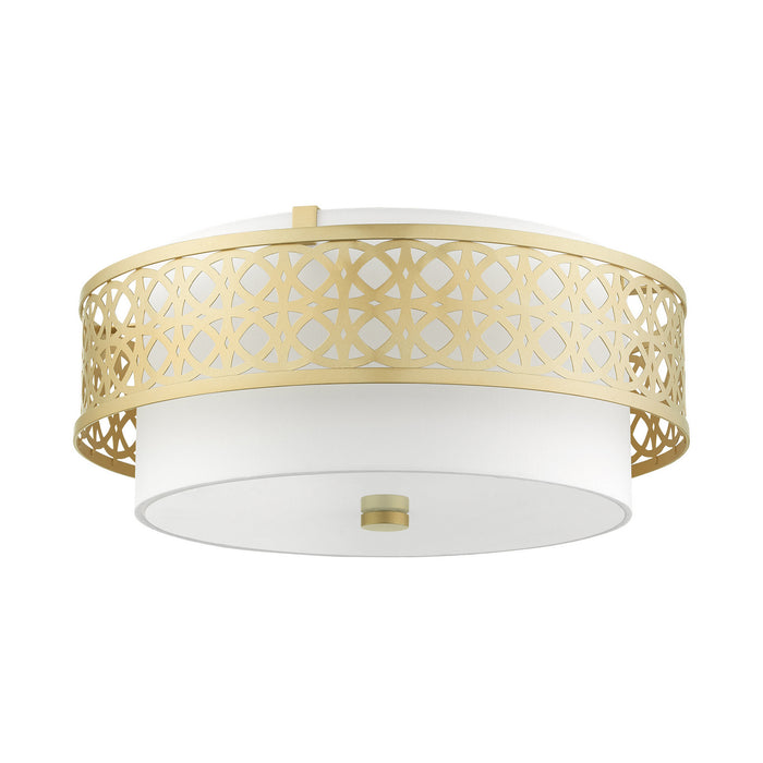 Livex Lighting 49864-33 Four Light Semi Flush Mount, Soft Gold