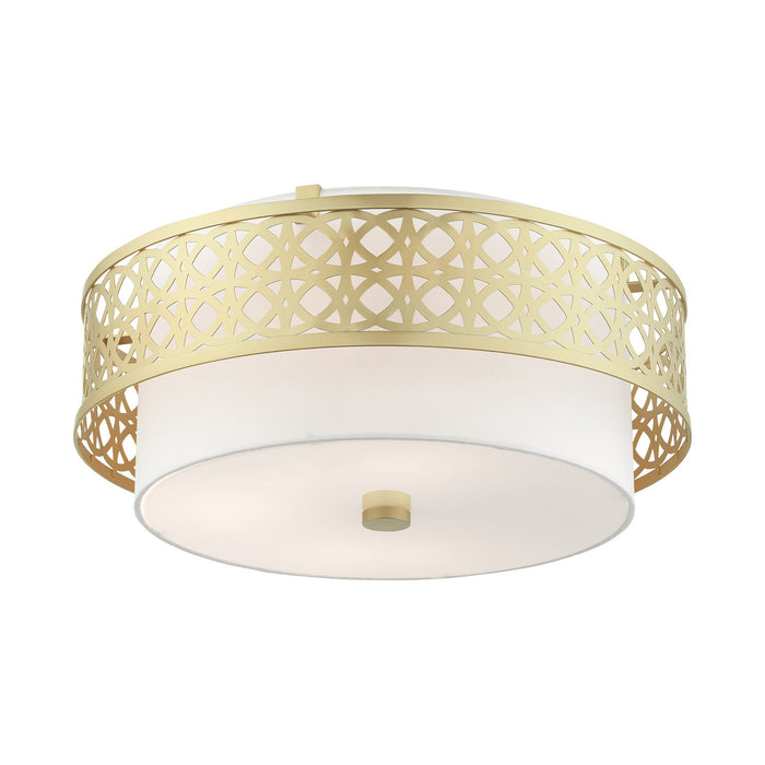 Livex Lighting 49864-33 Four Light Semi Flush Mount, Soft Gold