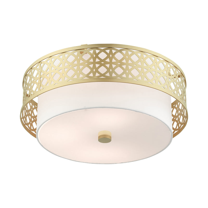 Livex Lighting 49864-33 Four Light Semi Flush Mount, Soft Gold