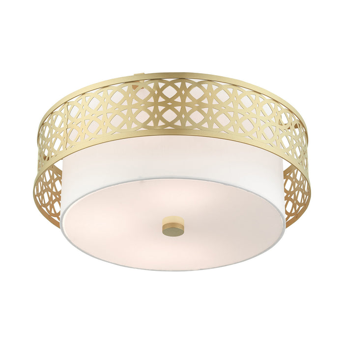 Livex Lighting 49864-33 Four Light Semi Flush Mount, Soft Gold