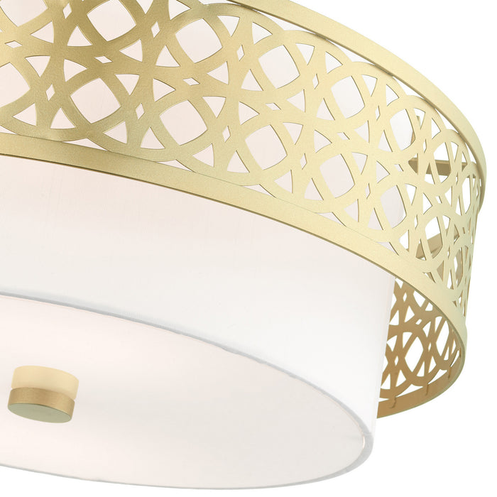 Livex Lighting 49864-33 Four Light Semi Flush Mount, Soft Gold