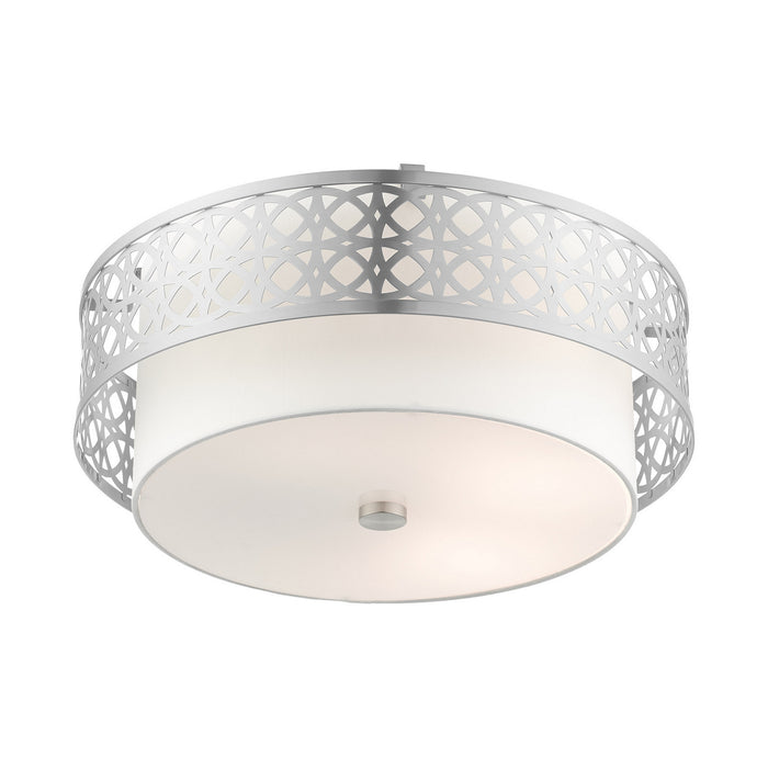 Livex Lighting 49864-91 Four Light Semi Flush Mount, Brushed Nickel