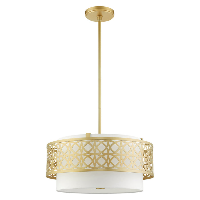 Livex Lighting 49865-33 Four Light Chandelier, Soft Gold