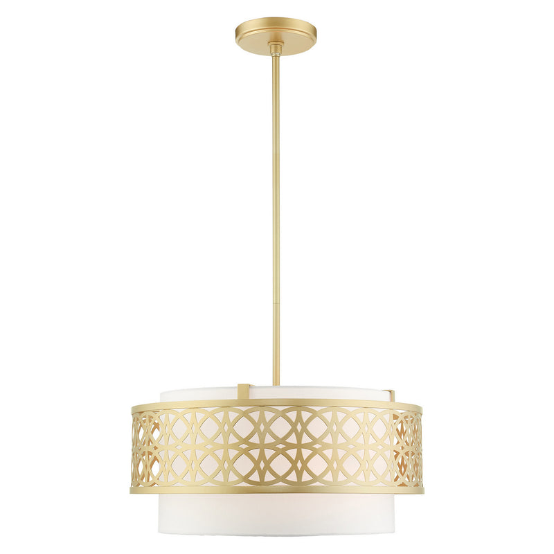 Livex Lighting 49865-33 Four Light Chandelier, Soft Gold