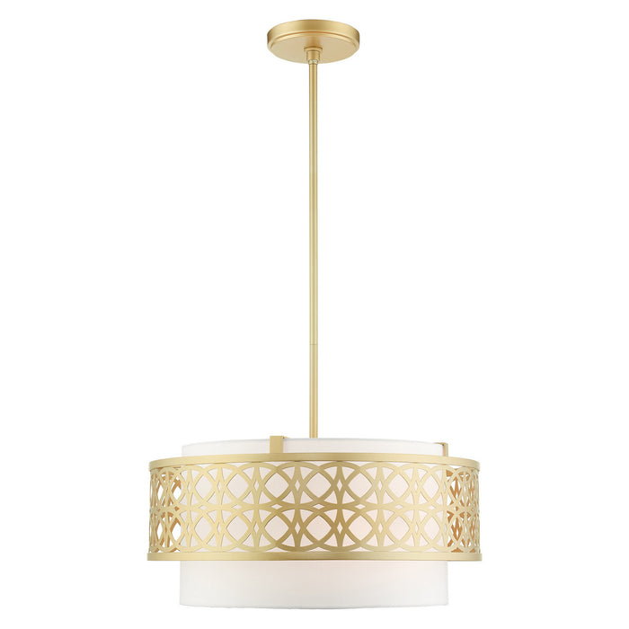 Livex Lighting 49865-33 Four Light Chandelier, Soft Gold