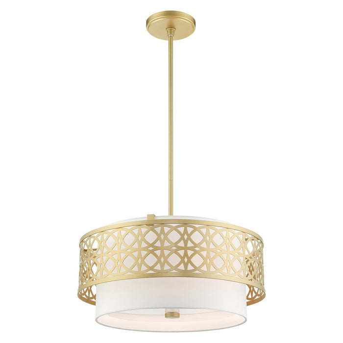 Livex Lighting 49865-33 Four Light Chandelier, Soft Gold