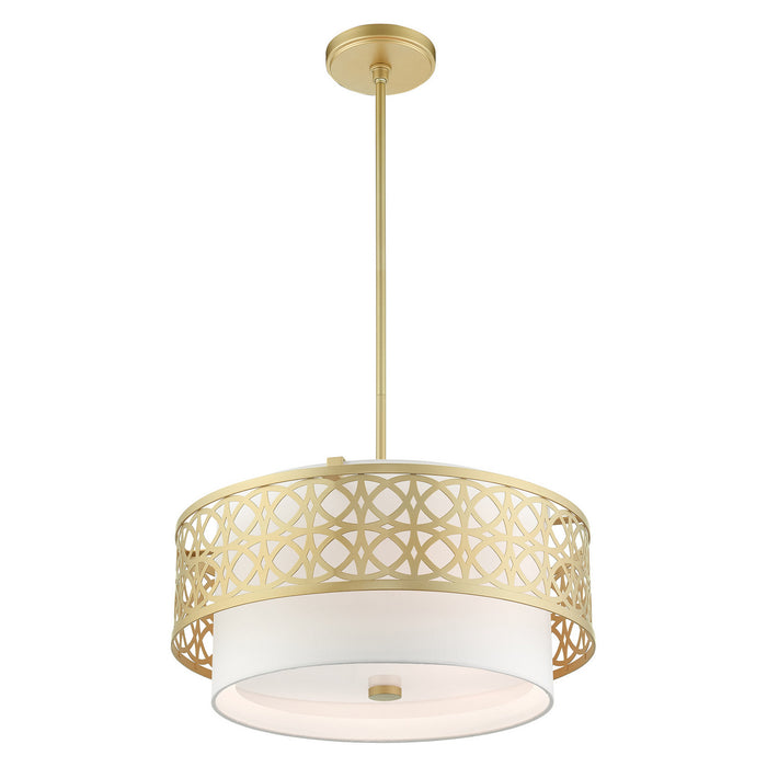Livex Lighting 49865-33 Four Light Chandelier, Soft Gold
