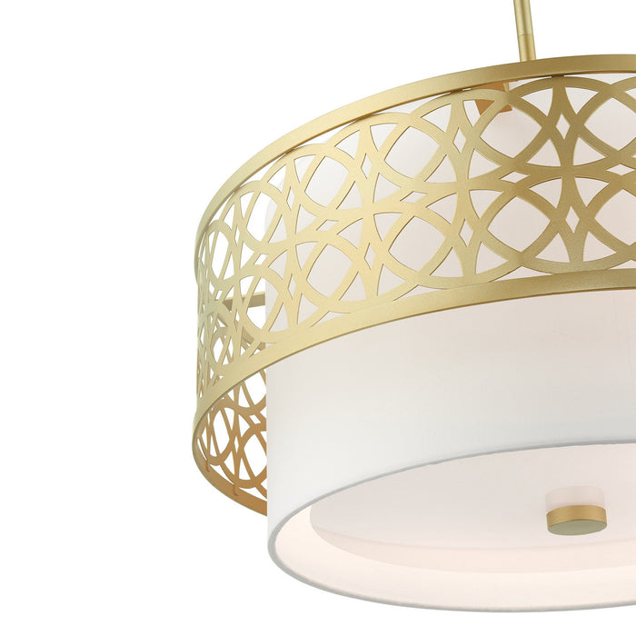 Livex Lighting 49865-33 Four Light Chandelier, Soft Gold