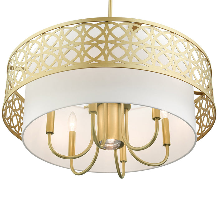 Livex Lighting 49866-33 Seven Light Chandelier, Soft Gold