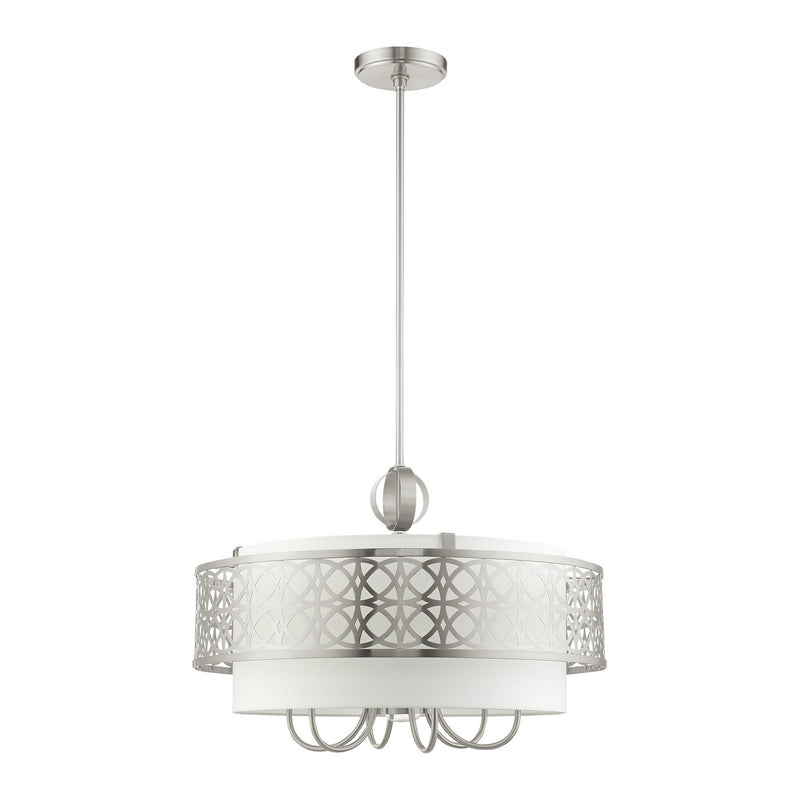 Livex Lighting 49866-91 Seven Light Chandelier, Brushed Nickel
