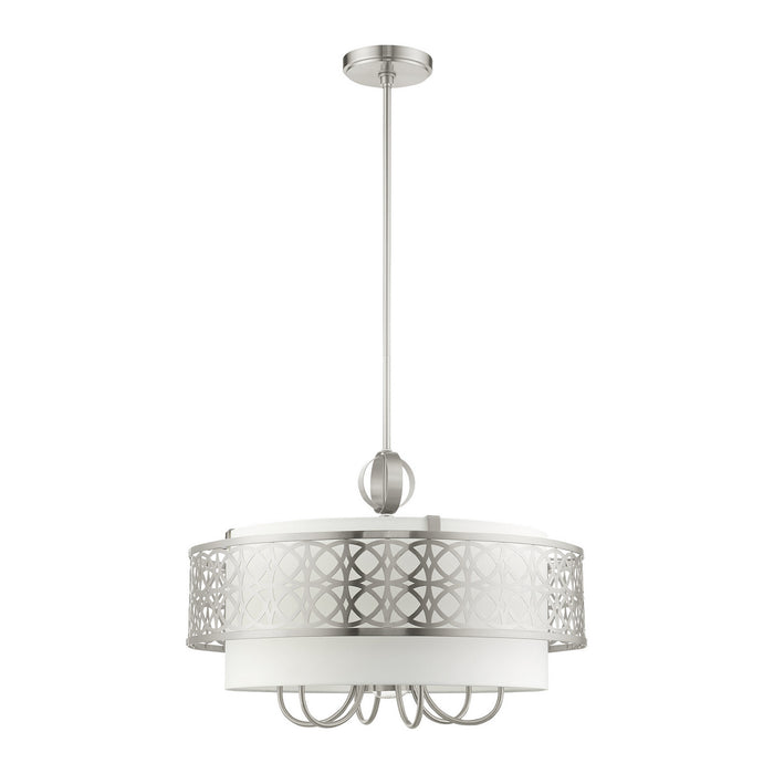 Livex Lighting 49866-91 Seven Light Chandelier, Brushed Nickel