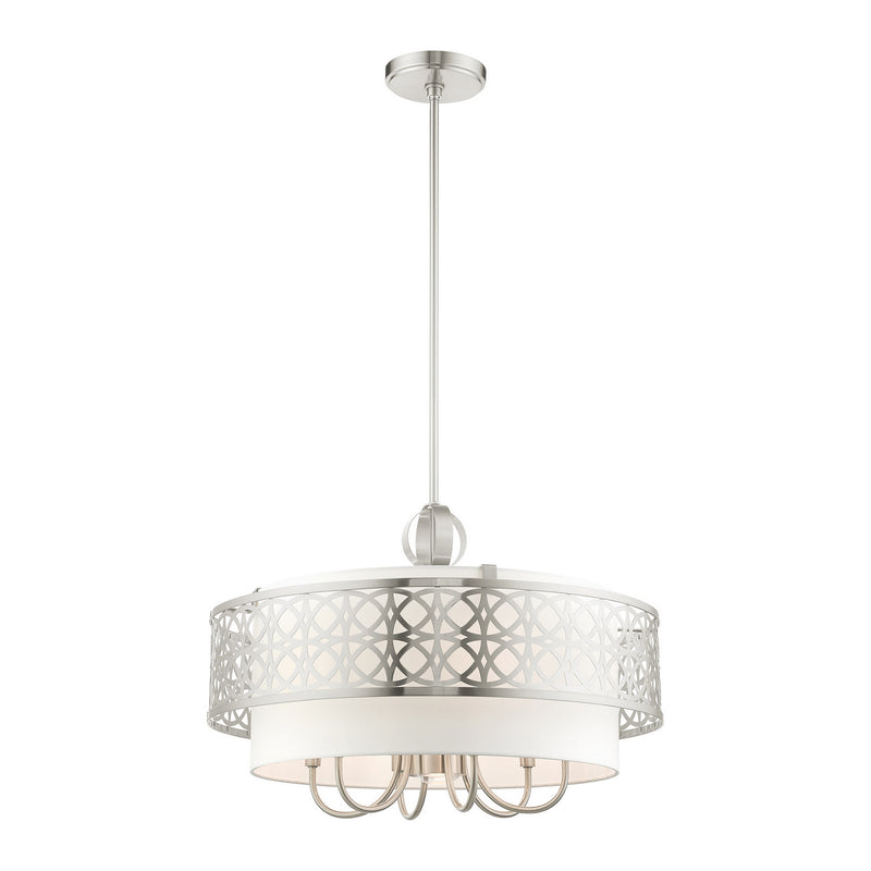 Livex Lighting 49866-91 Seven Light Chandelier, Brushed Nickel