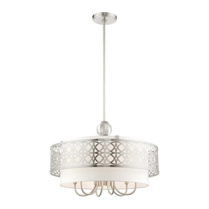 Livex Lighting 49866-91 Seven Light Chandelier, Brushed Nickel