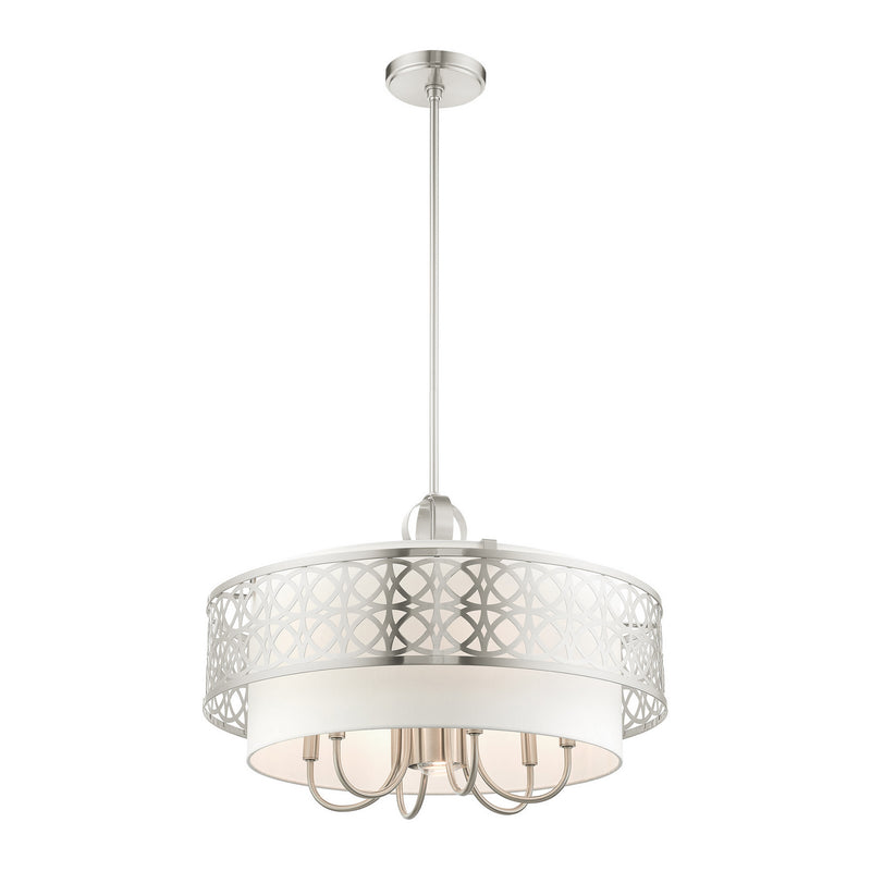 Livex Lighting 49866-91 Seven Light Chandelier, Brushed Nickel