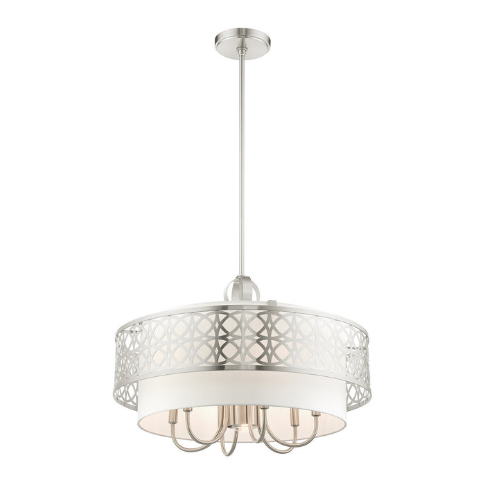 Livex Lighting 49866-91 Seven Light Chandelier, Brushed Nickel