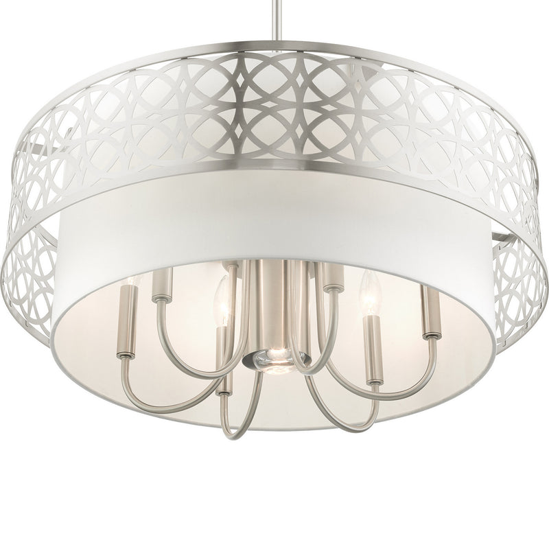 Livex Lighting 49866-91 Seven Light Chandelier, Brushed Nickel