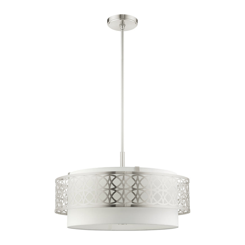 Livex Lighting 49870-91 Five Light Chandelier, Brushed Nickel