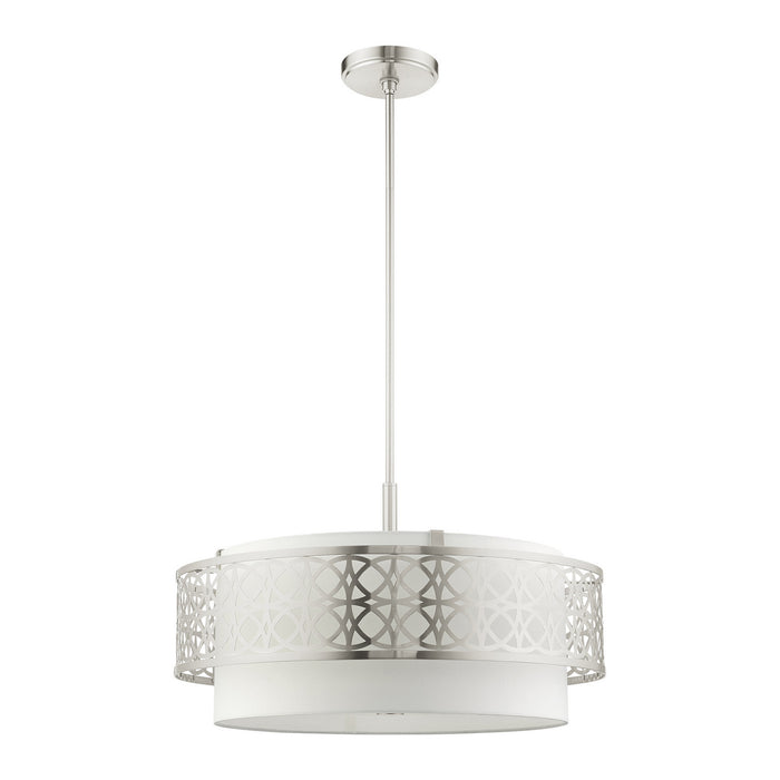 Livex Lighting 49870-91 Five Light Chandelier, Brushed Nickel