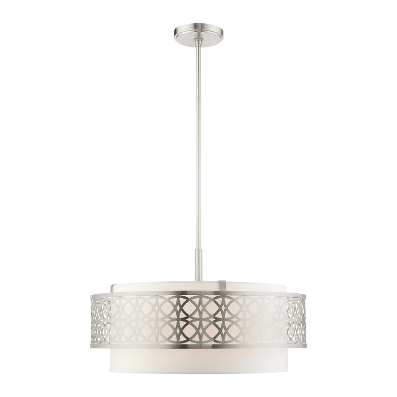 Livex Lighting 49870-91 Five Light Chandelier, Brushed Nickel