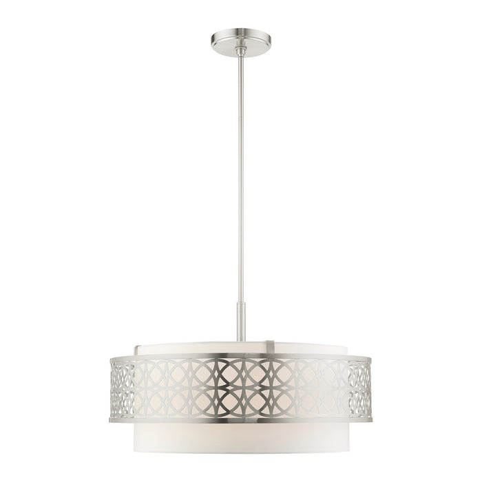 Livex Lighting 49870-91 Five Light Chandelier, Brushed Nickel