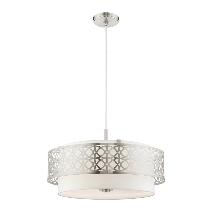 Livex Lighting 49870-91 Five Light Chandelier, Brushed Nickel