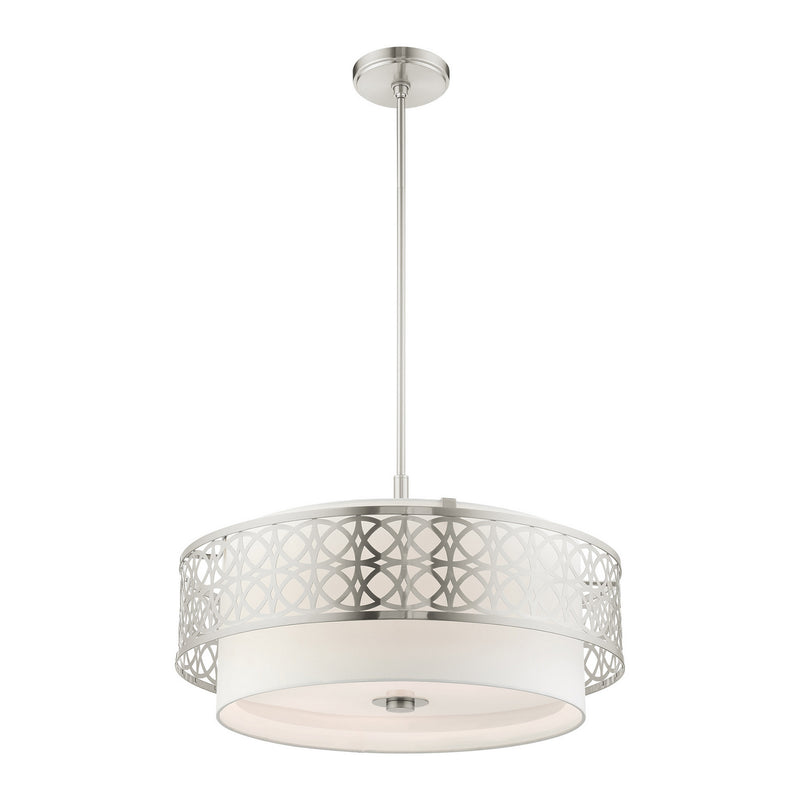 Livex Lighting 49870-91 Five Light Chandelier, Brushed Nickel