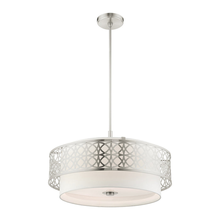 Livex Lighting 49870-91 Five Light Chandelier, Brushed Nickel